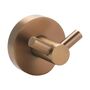 BAMBER Doppelkleiderhaken Messing Gold Kupfer matt 55x55x50 mm f�r Bad & K�che >> zum Bohren oder Kleben