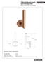 BAMBER Reservepapierrollenhalter Messing Gold Kupfer matt 55x165x65 mm fr Bad & WC >> zum Bohren oder Kleben