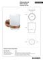 BAMBER Glashalter mit Glas Messing MIlchglas Gold Kupfer matt 70x95x105 mm f�r Bad & K�che >> zum Bohren oder Kleben