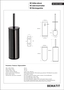 BEMATIT WC-B�rstengarnitur Messing Metallic Grau poliert 95x342x105 mm f�r Bad & WC >> zum Bohren