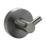BAPHIT Doppelkleiderhaken Messing Metallic Grau matt 55x55x50 mm f�r Bad & K�che >> zum Bohren oder Kleben