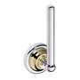 BETRO GOLD Reservepapierrollenhalter Messing Gold Chrom 65x170x65 mm f�r Bad & WC >> zum Bohren