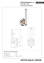 BETRO GOLD Reservepapierrollenhalter Messing Gold Chrom 65x170x65 mm f�r Bad & WC >> zum Bohren