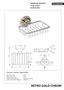 BETRO GOLD Seifenhalter Messing Gold Chrom 140x65x142 mm f�r Bad & K�che >> zum Bohren