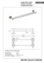 BETRO GOLD Doppelhandtuchhalter Messing Gold Chrom 665x65x120 mm f�r Bad & WC >> zum Bohren
