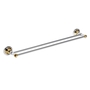 BETRO GOLD Doppelhandtuchhalter Messing Gold Chrom 665x65x120 mm f�r Bad & WC >> zum Bohren