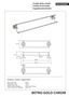 BETRO GOLD Doppelhandtuchhalter Messing Gold Chrom 660x125x115 mm f�r Bad & WC >> zum Bohren