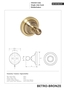 BETRO BRONZE Kleiderhaken Messing Bronze 65x65x65 mm f�r Bad & K�che >> zum Bohren
