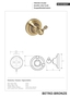 BETRO BRONZE Doppelkleiderhaken Messing Bronze 65x65x65 mm f�r Bad & K�che >> zum Bohren