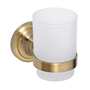 BETRO BRONZE Glashalter mit Glas Messing Glas Bronze 70x95x115 mm f�r Bad & WC >> zum Bohren