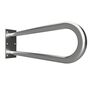 BELP St�tzgriff in U-Form Edelstahl geb�rstet 100x250x616 mm, 120 kg Traglast f�r Bad & WC >> zum Bohren