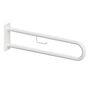 BELP St�tzgriff in U-Form Eisen Wei� mit Toilettenpapierhalter 100x250x866 mm, 120 kg Traglast f�r Bad & WC >> zum Bohren