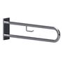 BELP St�tzgriff in U-Form Edelstahl poliert mit Abdeckung mit Toilettenpapierhalter 100x250x916 mm, 120 kg Traglast f�r Bad & WC >> zum Bohren