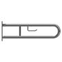 BELP St�tzklappgriff in U-Form mit Toilettenpapierhalter Edelstahl poliert mit Abdeckung 100x250x766 mm, 120 kg Traglast f�r Bad & WC >> zum Bohren