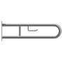BELP St�tzklappgriff in U-Form mit Toilettenpapierhalter Edelstahl geb�rstet 100x250x829 mm, 120 kg Traglast f�r Bad & WC >> zum Bohren