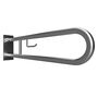 BELP St�tzklappgriff in U-Form mit Toilettenpapierhalter Edelstahl geb�rstet mit Abdeckung 100x250x829 mm, 120 kg Traglast f�r Bad & WC >> zum Bohren