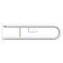 BELP St�tzklappgriff in U-Form mit Toilettenpapierhalter Eisen Wei� 100x250x829 mm, 120 kg Traglast f�r Bad & WC >> zum Bohren