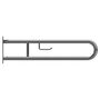BELP St�tzklappgriff in U-Form mit Toilettenpapierhalter Edelstahl poliert 100x250x916 mm, 120 kg Traglast f�r Bad & WC >> zum Bohren