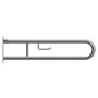 BELP St�tzklappgriff in U-Form mit Toilettenpapierhalter Edelstahl geb�rstet 100x250x916 mm, 120 kg Traglast f�r Bad & WC >> zum Bohren