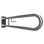 BELP St�tzklappgriff in U-Form mit Toilettenpapierhalter Edelstahl geb�rstet 100x250x916 mm, 120 kg Traglast f�r Bad & WC >> zum Bohren