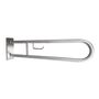 BELP St�tzklappgriff in U-Form mit Toilettenpapierhalter Edelstahl geb�rstet mit Abdeckung 100x250x916 mm, 120 kg Traglast f�r Bad & WC >> zum Bohren