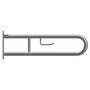 BELP St�tzklappgriff in U-Form mit Toilettenpapierhalter Edelstahl geb�rstet mit Abdeckung 100x250x916 mm, 120 kg Traglast f�r Bad & WC >> zum Bohren