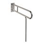BELP St�tzklappgriff in U-Form mit Standfu� Edelstahl geb�rstet 100x800x829 mm, 120 kg Traglast f�r Bad & WC >> zum Bohren