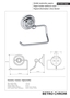BETRO CHROM Papierrollenhalter ohne Deckel Messing Chrom 135x100x90 mm f�r Bad & WC >> zum Bohren