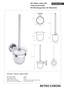 BETRO CHROM WC-B�rstengarnitur Messing Glas Chrom 110x360x145 mm f�r Bad & WC >> zum Bohren
