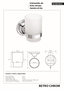 BETRO CHROM Glashalter mit Glas Messing Glas Chrom 70x95x115 mm f�r Bad & WC >> zum Bohren