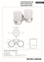 BETRO CHROM Doppelglashalter Messing Glas Chrom 160x95x90 mm f�r Bad & WC >> zum Bohren