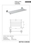 BETRO CHROM Handtuchablage Messing Chrom 665x65x225 mm f�r Bad & K�che >> zum Bohren