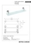 BETRO CHROM Glasablage Messing Glas Chrom 600x87x120 mm f�r Bad & K�che >> zum Bohren