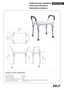 BELP Duschsitz mit Armlehnen Aluminium Kunststoff Wei� 555x560-573,400 mm, 120 kg Traglast f�r Bad & WC >> Freistehend anwendbar