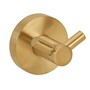 BABLO Doppelkleiderhaken Messing Gold matt 50x55x55 mm f�r Bad & K�che >> zum Bohren oder Kleben