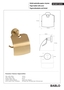BABLO Papierrollenhalter mit Deckel Messing Gold matt 80x140x155 mm f�r Bad & WC >> zum Bohren oder Kleben