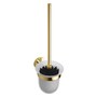 BILLO WC-B�rstengarnitur Messing Milchglas Gold poliert 140x95x370 mm f�r Bad & WC >> zum Bohren oder Kleben