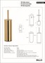 BILLO WC-B�rstengarnitur Messing Gold poliert 105x95x380 mm f�r Bad & WC >> zum Bohren