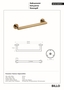BILLO Handtuchhalter Messing Gold poliert 75x350x50 mm f�r Bad & K�che >> zum Bohren oder Kleben