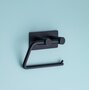 BEASY Toilettenpapierhalter Edelstahl Schwarz 42x145x100 mm f�r Bad & WC >> zum Kleben