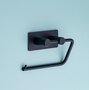 BEASY Toilettenpapierhalter Edelstahl Schwarz 42x145x100 mm f�r Bad & WC >> zum Kleben