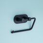 BEASY Toilettenpapierhalter Edelstahl Schwarz 42x145x100 mm fr Bad & WC >> zum Kleben
