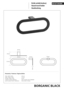 BORGANIC BLACK Handtuchring Edelstahl Schwarz 59x250x110 mm f�r Bad & K�che >> zum Bohren