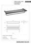 BORGANIC BLACK Handtuchablage Edelstahl Schwarz 214x640x95 mm f�r Bad & WC >> zum Bohren