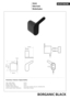 BORGANIC BLACK Kleiderhaken Edelstahl Zink Schwarz 39x44x58 mm f�r Bad & K�che >> zum Bohren