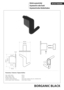 BORGANIC BLACK Doppelkleiderhaken links Edelstahl Zink Schwarz 39x68x58 mm f�r Bad & K�che >> zum Bohren