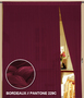 Fadenvorhang 150 cm x 500 cm (BxH) bordeaux