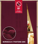 Fadenvorhang 150 cm x 500 cm (BxH) bordeaux in B1 schwer entflammbar