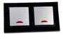 6792 Abelka Nuovo schwarz GLAS 2 x Kontroll Schalter 230 Volt 10 Amp.
