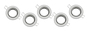 7051 Einbaurahmen Metall Wei� 88mm 5er Set inklusive GU10 Fassung